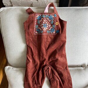 Matilda Jane Cord Overalls with embroidery & buttons